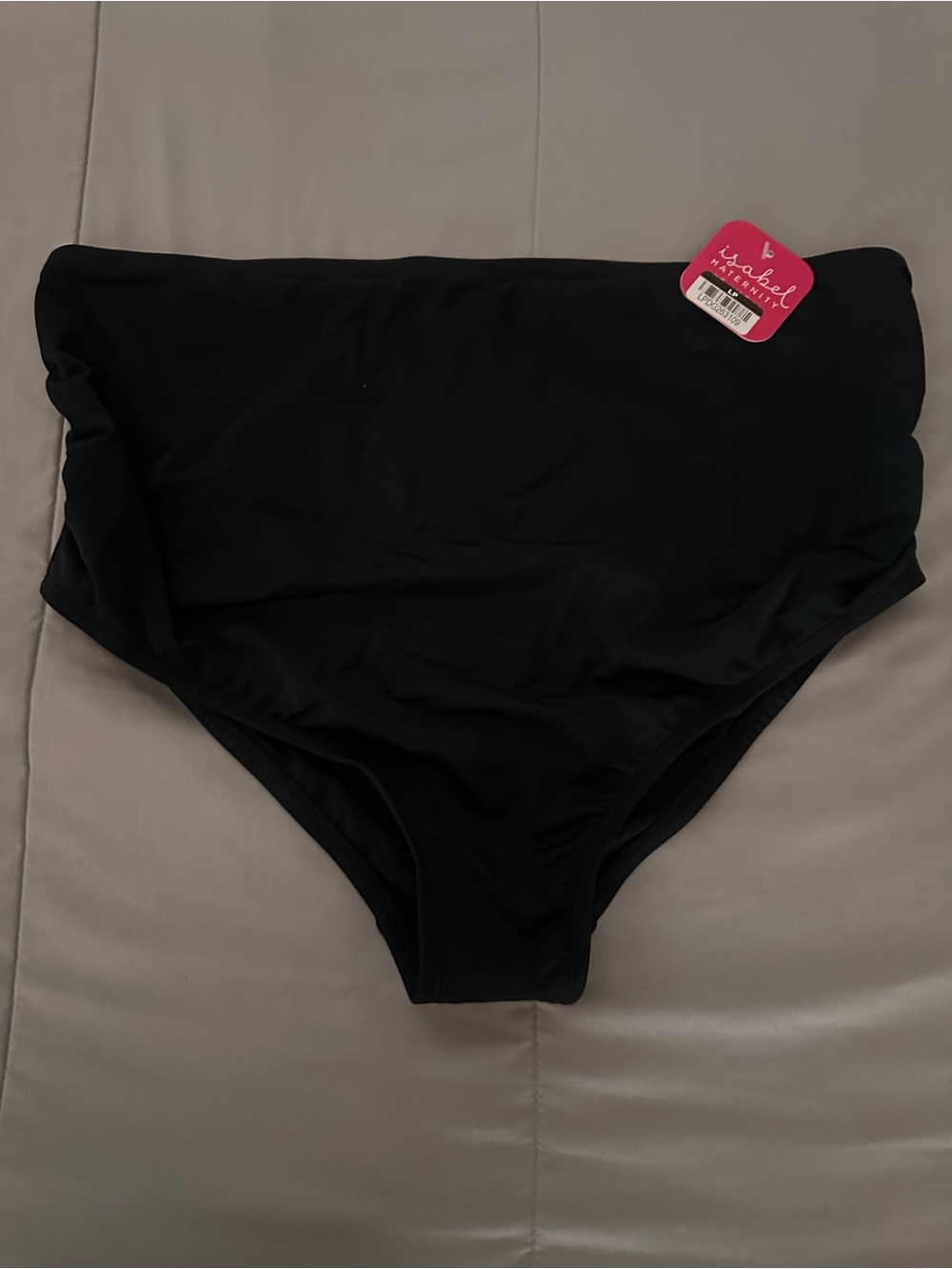 Isabel Maternity High-Waist Black Bikini Bottoms